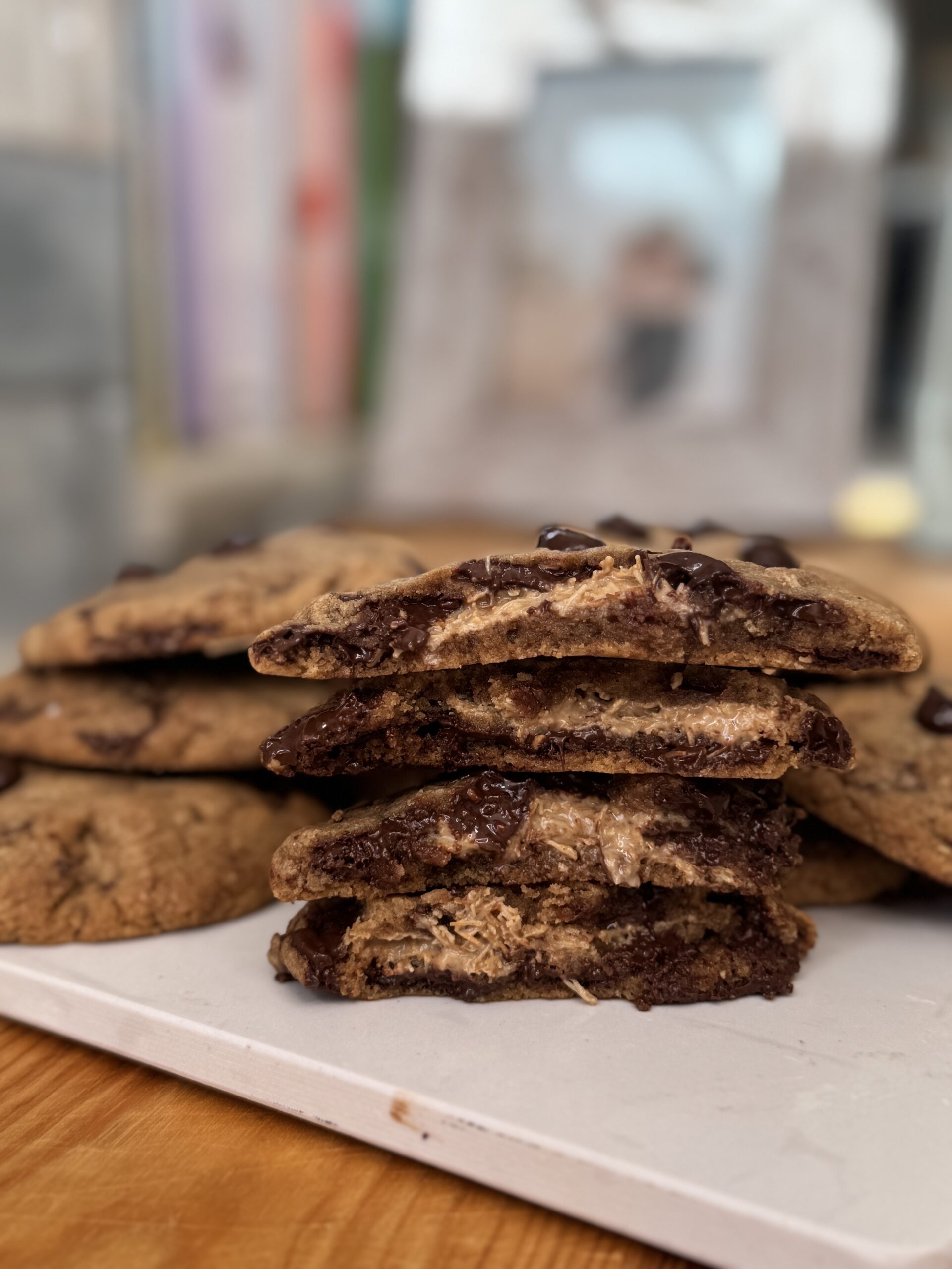 Hazelnut and Kanafa stuffed cookie